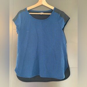 Blue Houndstooth Women's Top